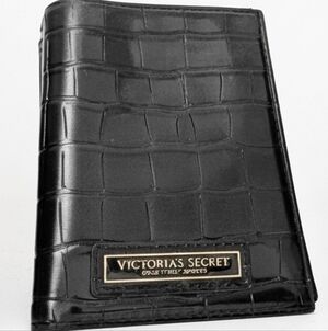 Nip luxury VS black midnight blue vegan croc passport cover